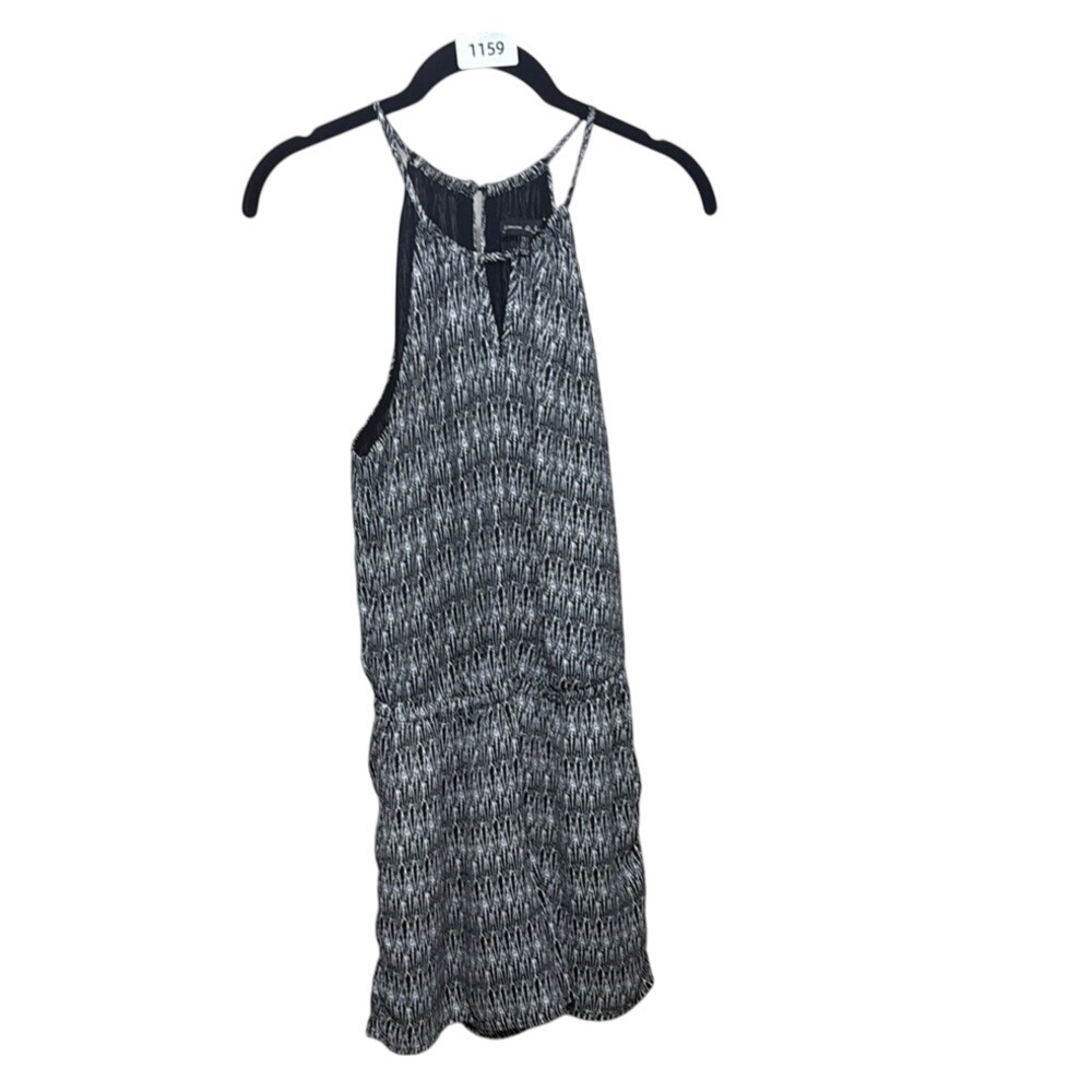Jasmine & Juliana Romper Halter Neck Black & White Print Casual Summer‎